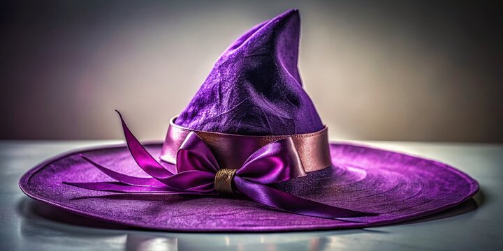 Mystical Violet Sorcery: An enchanting violet witch hat, a symbol of magic, mystery, and a touch of elegance. Its unique design and color evoke a sense of fantasy and spellbinding allure.