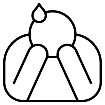 helpless human icon Simple outline vector logo