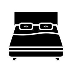  Bed icon on white background