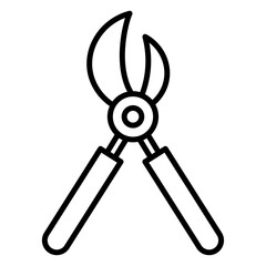 pruner icon Simple outline vector logo