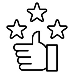 review icon Simple outline vector logo