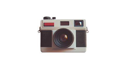 Vintage camera on a plain background, showcasing classic design and functionality, ideal for photography enthusiasts