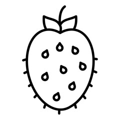 Soursop icon Simple outline vector logo