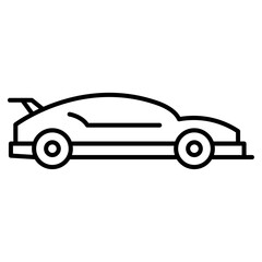 Sports Car icon Simple outline vector logo