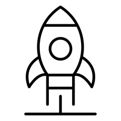 startup icon Simple outline vector logo