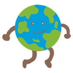 earth emotion cute cartoon illustrations