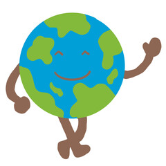 earth emotion cute cartoon illustrations