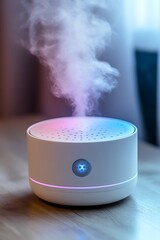 Diffuser emitting vapor, warm interior