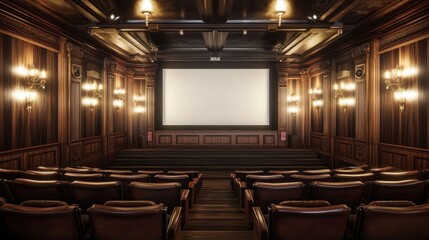Grand Luxurious Private Cinema Theater: An Elegant Movie Experience