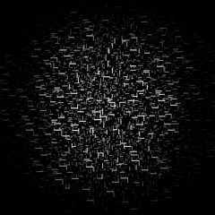 Obraz premium Dynamic Geometric Pattern: Modern Black and White Abstract Digital Art Background