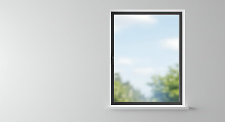 Soft Focus Summer Window: Peaceful View AI Generated