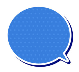 夏に使える吹き出し単体 立体的 ベクターデータ チラシ・雑誌・Web・動画素材 水玉入 ブルー