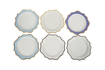 set of vector labels  White Alice Porcelain with Gold Rim Charger Plates Hire 