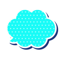 夏に使える吹き出し単体 立体的 ベクターデータ チラシ・雑誌・Web・動画素材 水玉入 水色