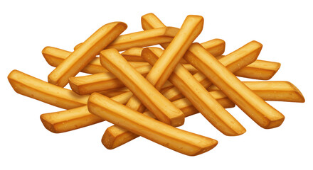 Isolated Pile of French Fries
