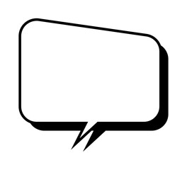 シンプルな吹き出し単体 立体的 ベクターデータ チラシ・雑誌・Web・動画素材 モノクロ