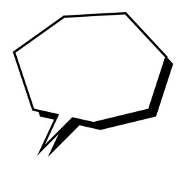 シンプルな吹き出し単体 立体的 ベクターデータ チラシ・雑誌・Web・動画素材 モノクロ