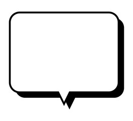 Naklejka premium シンプルな吹き出し単体 立体的 ベクターデータ チラシ・雑誌・Web・動画素材 モノクロ