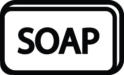 Bar soap icon vector outline
