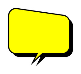 Naklejka premium シンプルな吹き出し単体 立体的 ベクターデータ チラシ・雑誌・Web・動画素材 イエロー