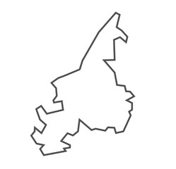  vector map with black outline 