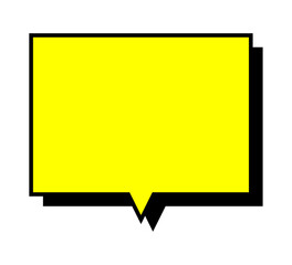 シンプルな吹き出し単体 立体的 ベクターデータ チラシ・雑誌・Web・動画素材 イエロー