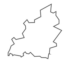  vector map with black outline 