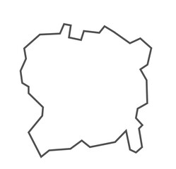  vector map with black outline 