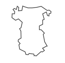  vector map with black outline 