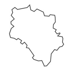  vector map with black outline 