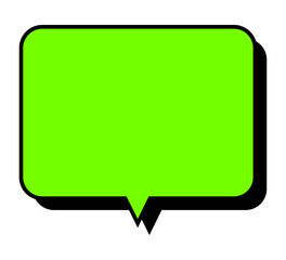 シンプルな吹き出し単体 立体的 ベクターデータ チラシ・雑誌・Web・動画素材 グリーン