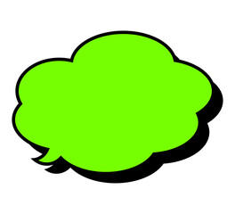 シンプルな吹き出し単体 立体的 ベクターデータ チラシ・雑誌・Web・動画素材 グリーン