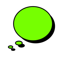 シンプルな吹き出し単体 立体的 ベクターデータ チラシ・雑誌・Web・動画素材 グリーン