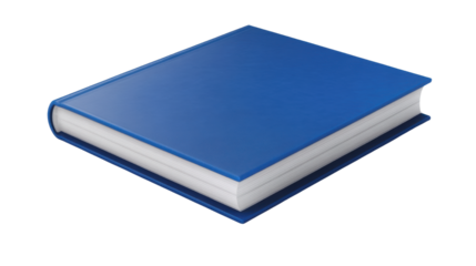 blue book isolated on white background 