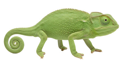 Isolated Green Chameleon