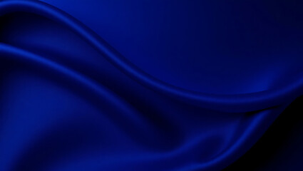 Obraz premium Luxurious Blue Silk Fabric: Smooth Satin Textiles with Elegant Wrinkles and Glossy Shine