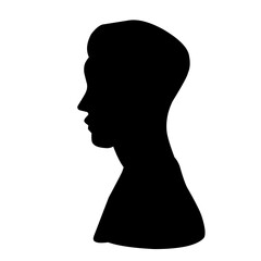 illustration of a man's head silhouette