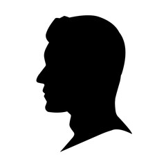 illustration of a man's head silhouette