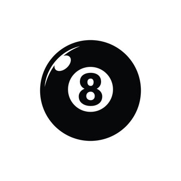 recommend clip art: pool 8 ball icon vector design template