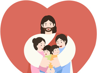예수님 포옹 가정