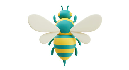 Isolated cartoon bee