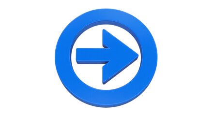 Fototapeta premium Isolated right arrow in circle