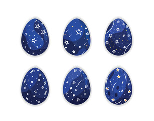Cosmic Night Sky Easter Eggs