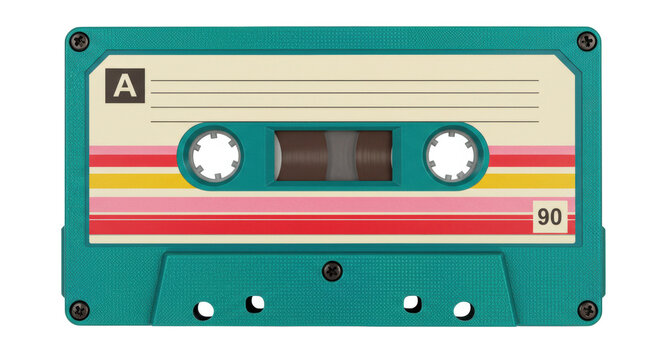 Isolated Retro Cassette Tape