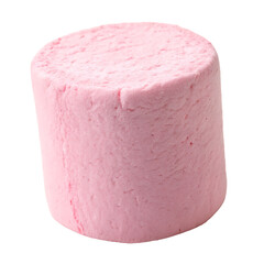 Single pink marshmallow isolated on a white background ai png