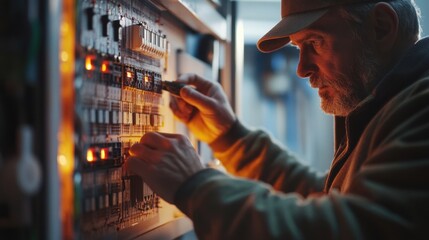 Electrician troubleshooting circuit issues in a residential home. Featuring electrical diagnostics and repairs