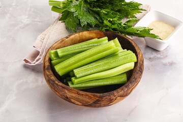 Vegan cuisine - dietary celery cticks