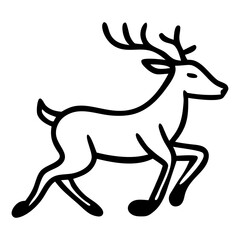 deer line art picture