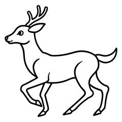 deer line art picture