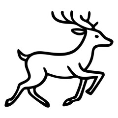 deer line art picture